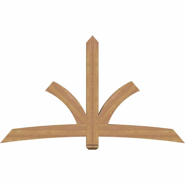 Ekena Millwork Davenport Timber Gable Bracket, Western Red Cedar, 84"W x 49"H x 5 1/2"D x 5 1/2"F, 14/12 Pitch GBW084X49X0606DAV00SWR - main